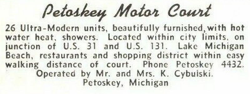 Petoskey Motel (Superior Motel, Petoskey Motor Court) - Vintage Postcard (newer photo)